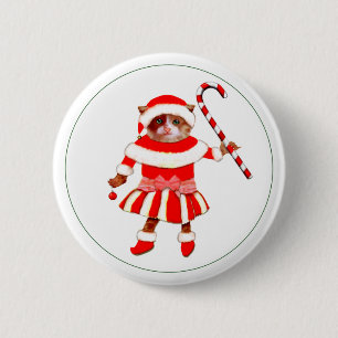Badge Rond 5 Cm Bouton Cadeaux de Fêtes pour Amoureux de Chats