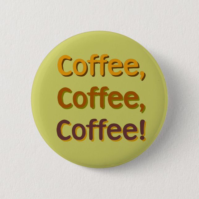 Badge Rond 5 Cm Bouton café café café café café (Devant)