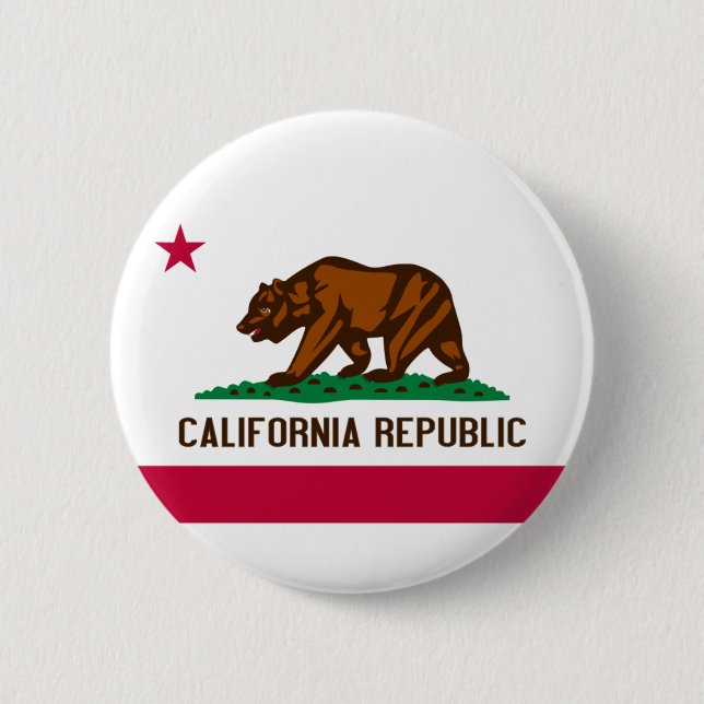 Badge Rond 5 Cm Bouton California (Devant)