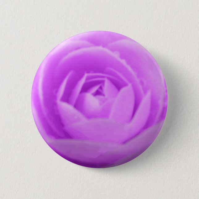Badge Rond 5 Cm Bouton Camellia violet (Devant)