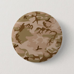 Badge Rond 5 Cm Bouton Camouflage de sable du désert