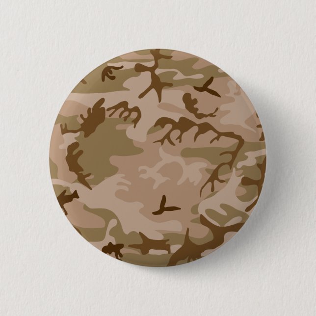 Badge Rond 5 Cm Bouton Camouflage de sable du désert (Devant)