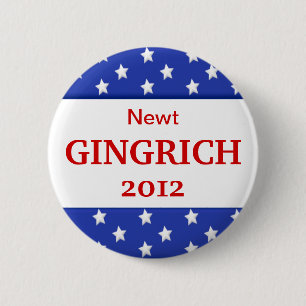 Badge Rond 5 Cm Bouton Campagne de Gingrich 2012
