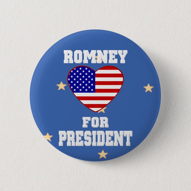 Badge Rond 5 Cm Bouton Campagne Mitt Romney (Devant)