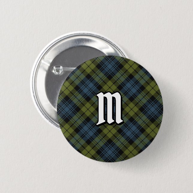 Badge Rond 5 Cm Bouton Campbell Tartan (Devant & derrière)