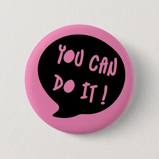 Badge Rond 5 Cm Bouton "CAN DO" (Devant)