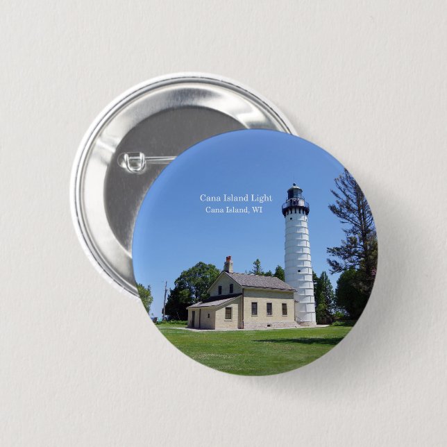 Badge Rond 5 Cm Bouton Cana Island Light (Devant & derrière)