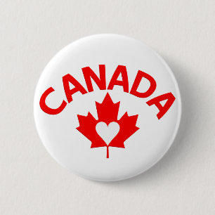 Badge Rond 5 Cm Bouton Canada