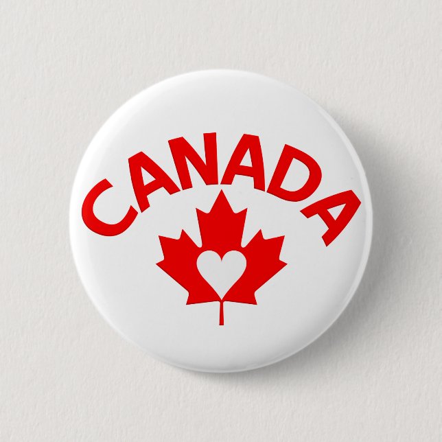 Badge Rond 5 Cm Bouton Canada (Devant)