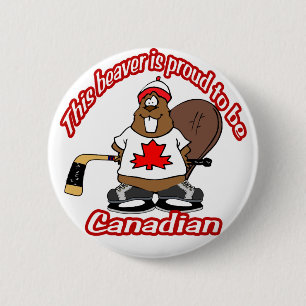 Badge Rond 5 Cm Bouton canadien de castor