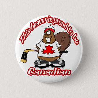 Badge Rond 5 Cm Bouton canadien de castor