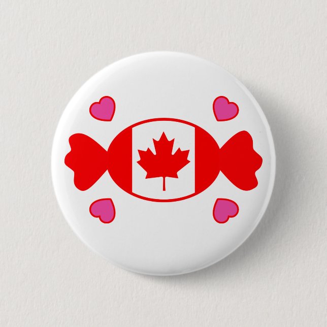 Badge Rond 5 Cm Bouton canadien doux (Devant)