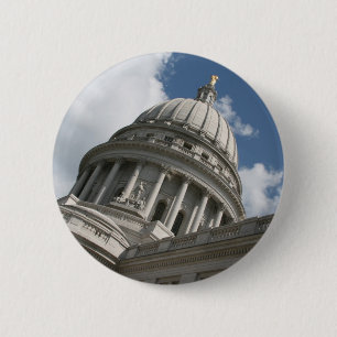 Badge Rond 5 Cm Bouton Capitol du Wisconsin