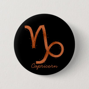 Badge Rond 5 Cm Bouton Capricorne