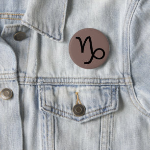 Badge Rond 5 Cm Bouton Capricorne