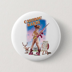Badge Rond 5 Cm Bouton Caribou