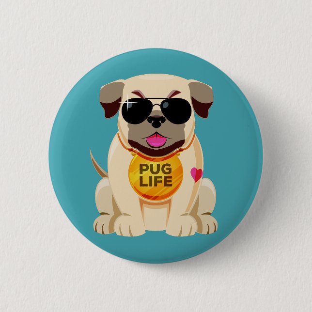 Badge Rond 5 Cm Bouton carlin (Devant)