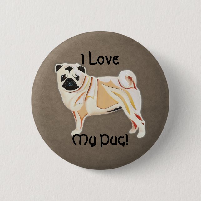 Badge Rond 5 Cm Bouton carlin (Devant)