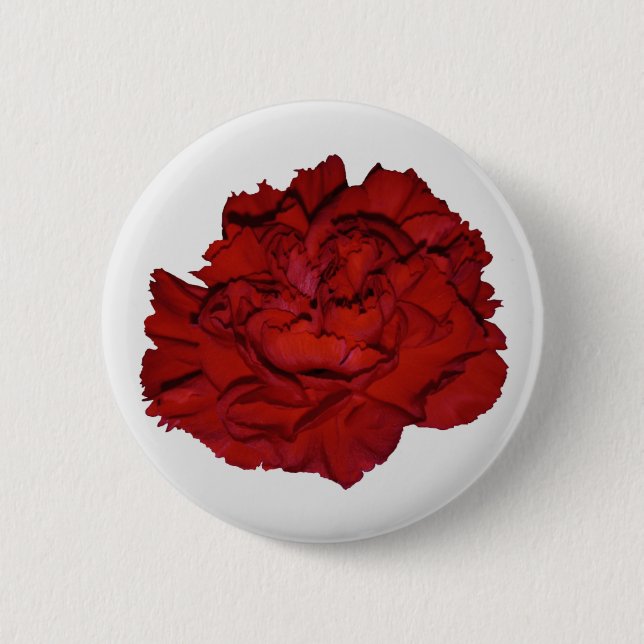 Badge Rond 5 Cm Bouton Carnation rouge (Devant)