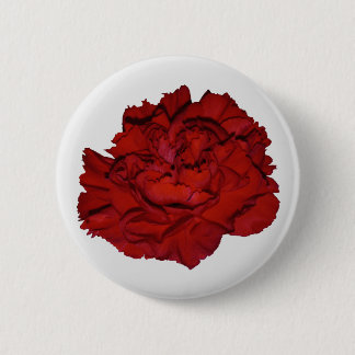 Badge Rond 5 Cm Bouton Carnation rouge