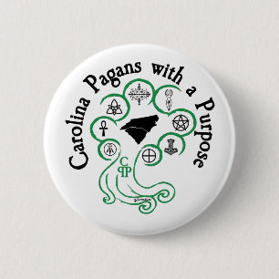 Badge Rond 5 Cm Bouton, Carolina Pagans avec un but