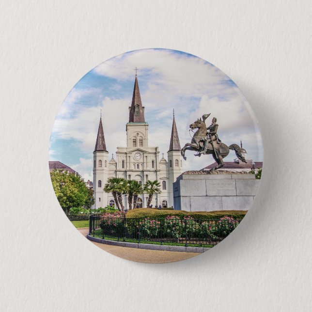 Badge Rond 5 Cm Bouton Carré Jackson (Devant)