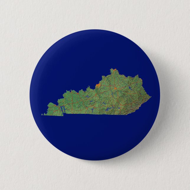 Badge Rond 5 Cm Bouton Carte du Kentucky (Devant)