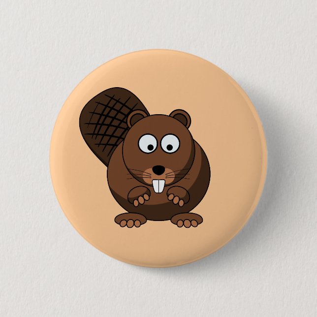 Badge Rond 5 Cm Bouton Carton Beaver (Devant)