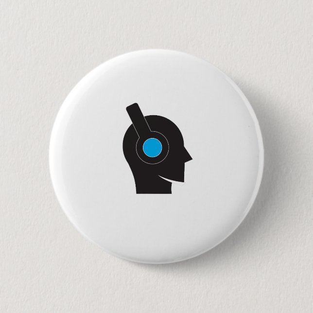 Badge Rond 5 Cm Bouton Casque (Devant)