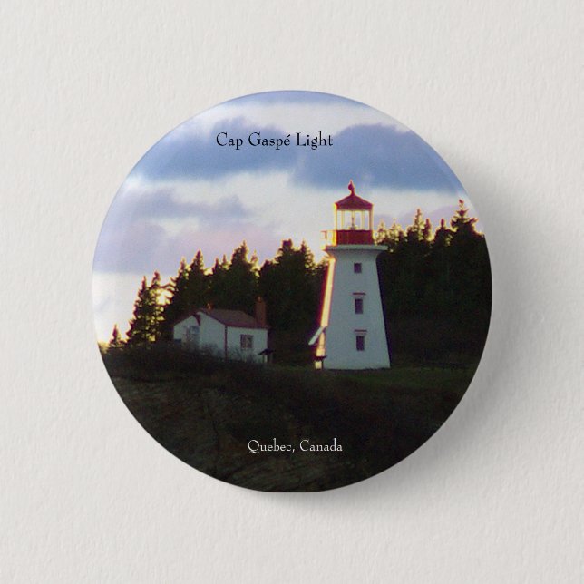 Badge Rond 5 Cm Bouton casquette Gaspe Light (Devant)