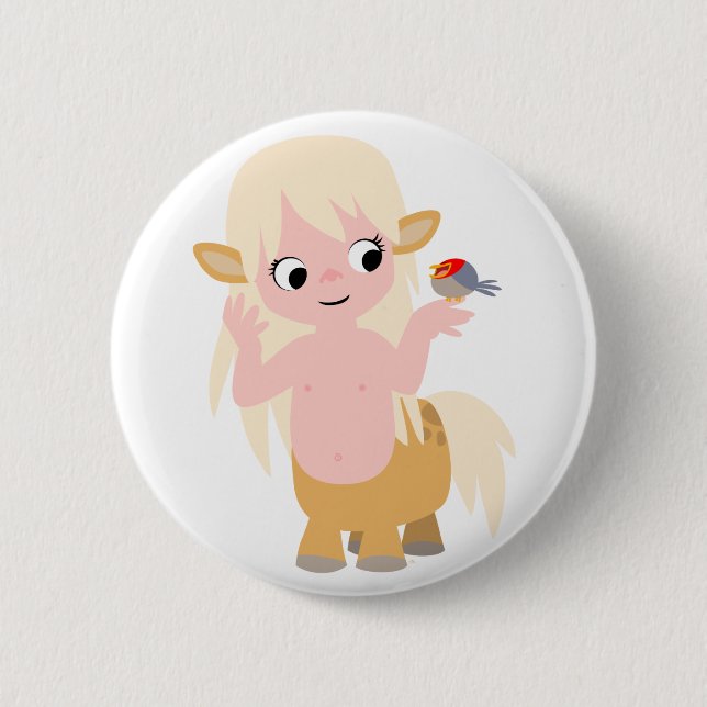 Badge Rond 5 Cm Bouton Centauress de petit dessin mignon Badton (Devant)