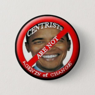 Badge Rond 5 Cm Bouton centriste anti-Obama