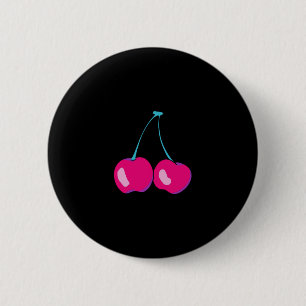 Badge Rond 5 Cm Bouton cerise