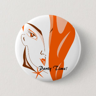 Badge Rond 5 Cm Bouton C'est la fête