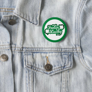 Badge Rond 5 Cm Bouton chanceux de la Saint-Patrick