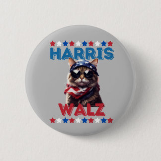 Badge Rond 5 Cm Bouton Chat Ladies Harris Walz