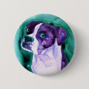 Badge Rond 5 Cm Bouton Chien de boxe - "Pas moi"