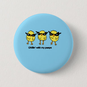 Badge Rond 5 Cm Bouton Chillin avec mes potes