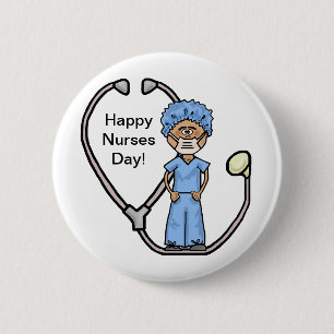 Badge Rond 5 Cm Bouton chirurgical masculin d'infirmière à