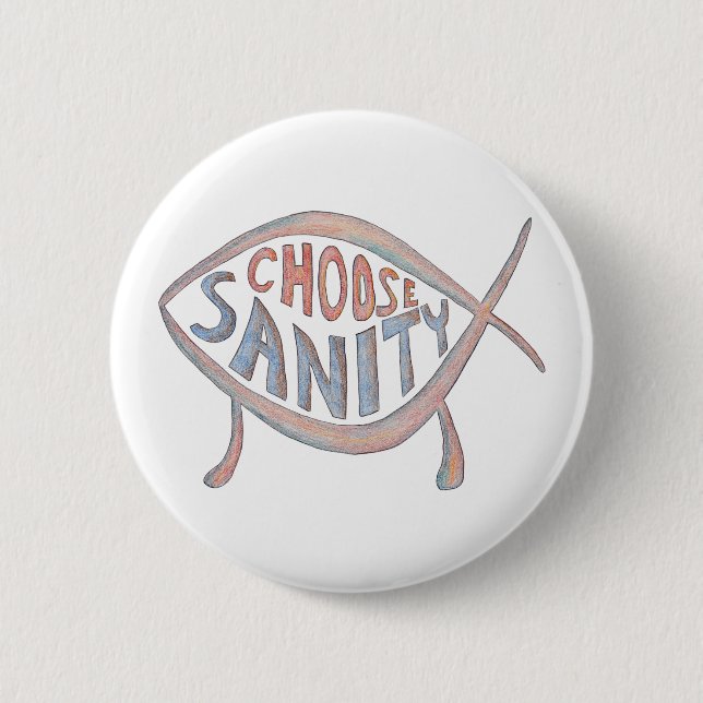 Badge Rond 5 Cm Bouton "choisissez santé d'esprit" (Devant)
