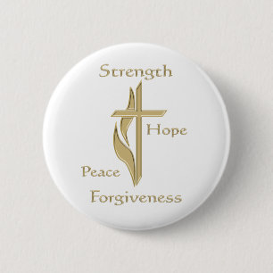 Badge Rond 5 Cm bouton chrétien