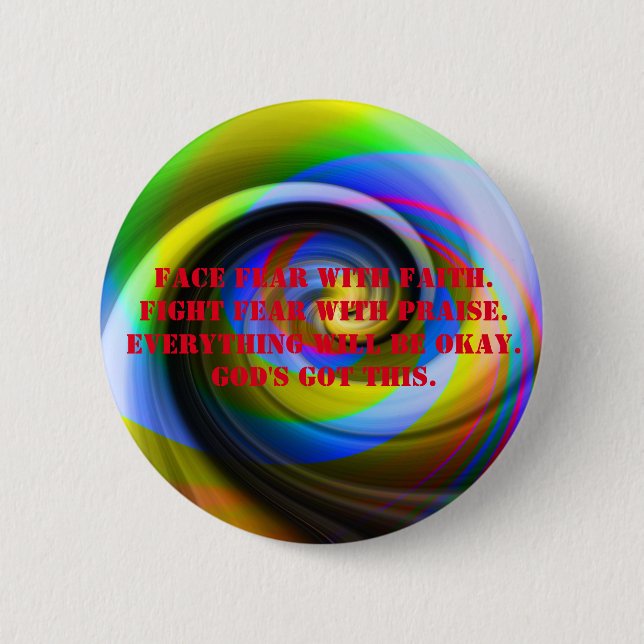 Badge Rond 5 Cm Bouton chrétien de foi (Devant)