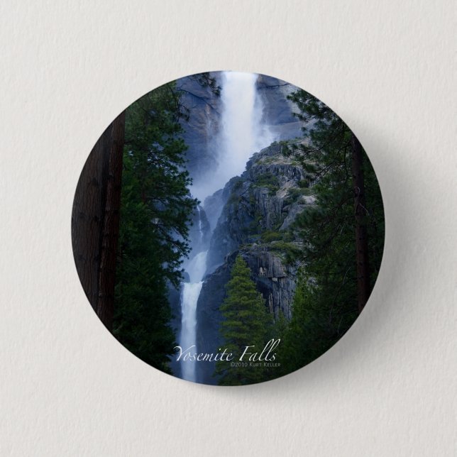 Badge Rond 5 Cm Bouton Chutes Yosemite (Devant)