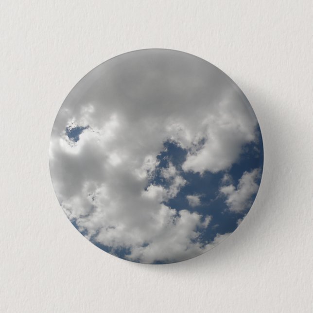 Badge Rond 5 Cm Bouton Ciel nuageux (Devant)