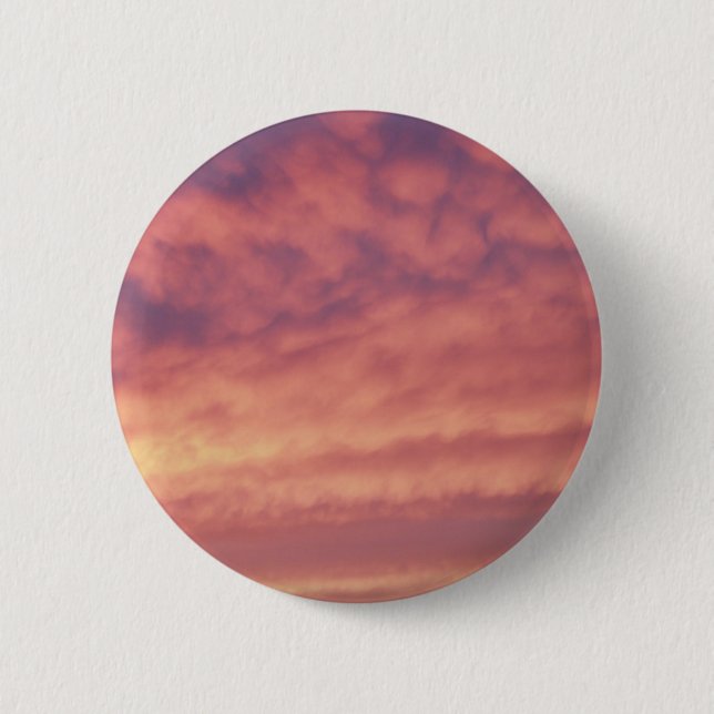 Badge Rond 5 Cm Bouton Ciel rose / Épingle (Devant)