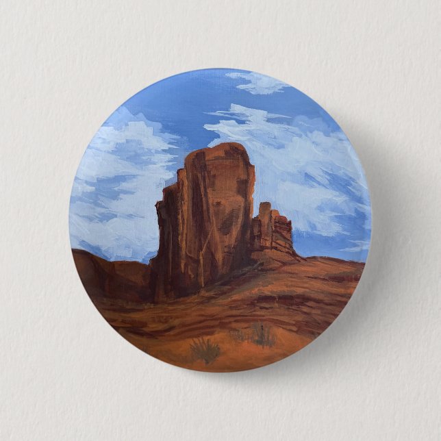 Badge Rond 5 Cm Bouton Cieux du Far West (Devant)