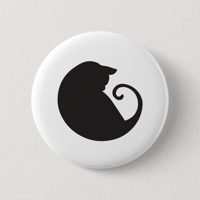 Badge Rond 5 Cm Bouton circulaire de chat (Devant)