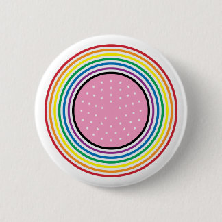 Badge Rond 5 Cm Bouton circulaire Rainbow Pride - American Flag In