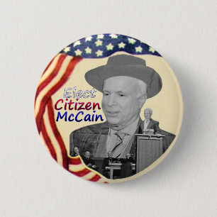 Badge Rond 5 Cm Bouton Citizen McCain