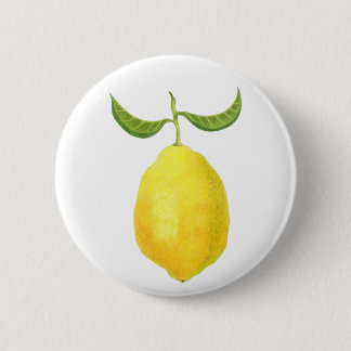 Badge Rond 5 Cm Bouton citron